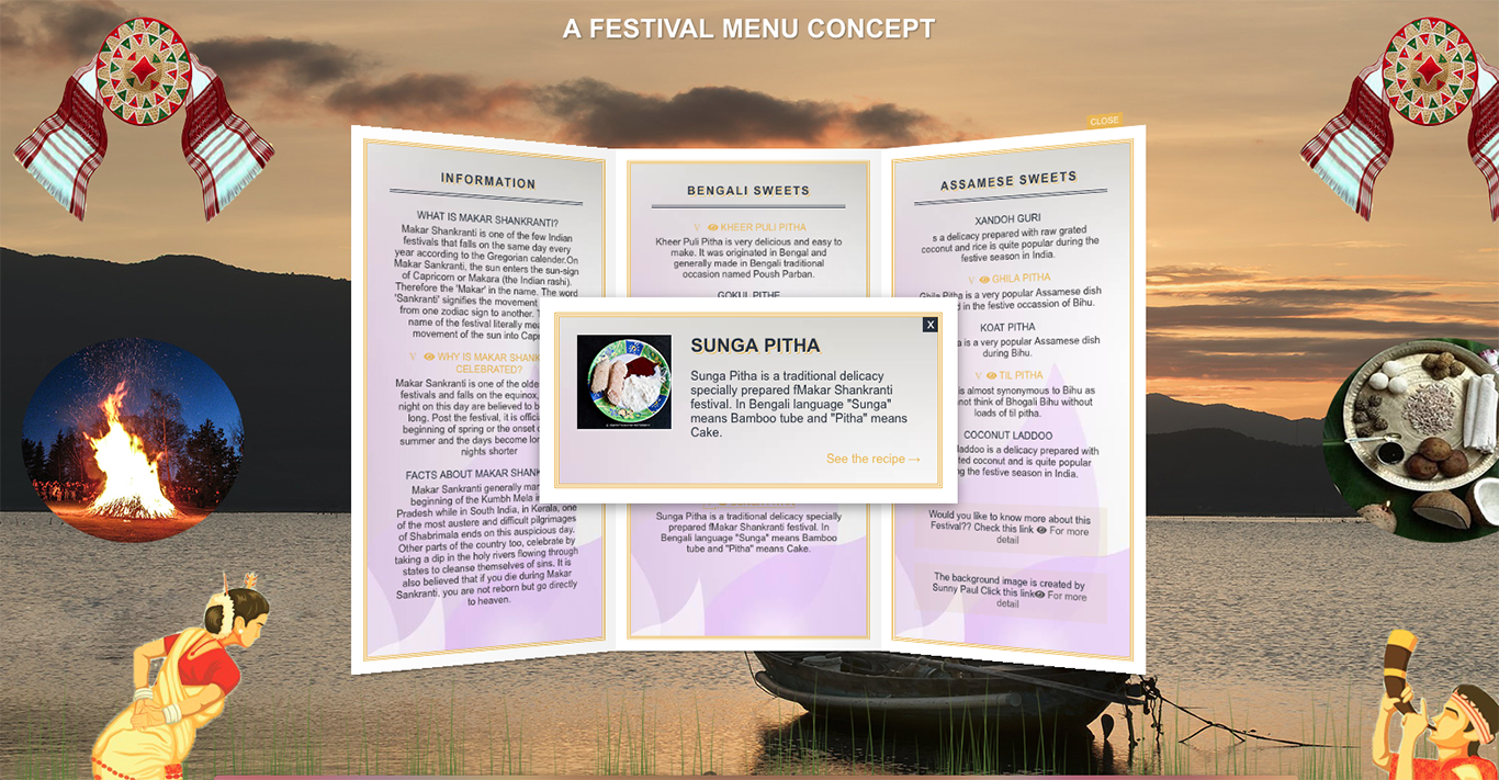 Festival-menu card